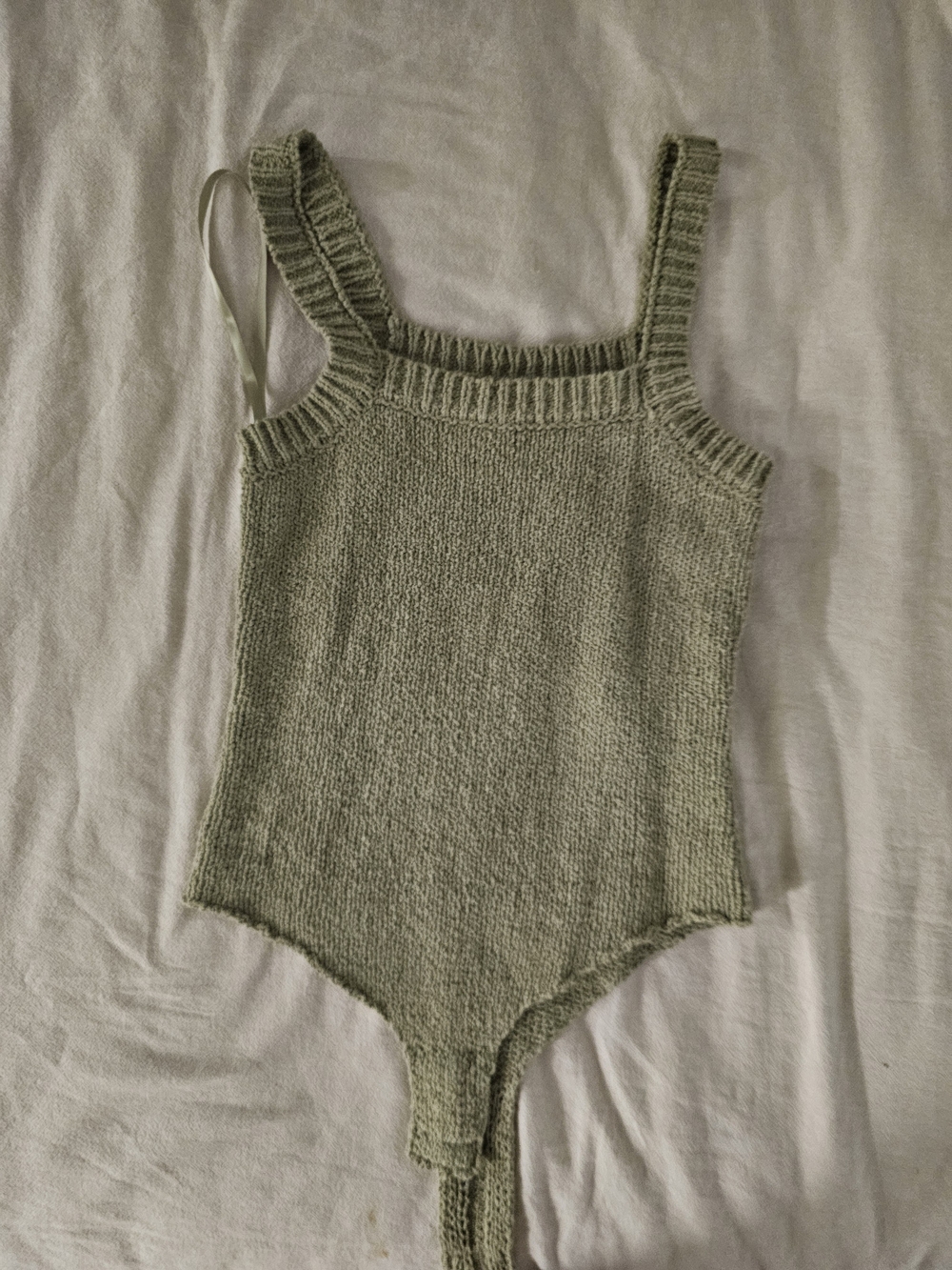 Knitted Sage Green Bodysuit